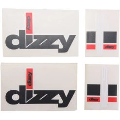 BOS Dizzy Autocollants Pour Fourche, Rouge/transparent