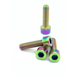 Bst-parts BST PARTS Kit Boulon De Potence En Titane 4 Boulons Oil Slick M5x20mm