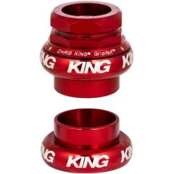 Chris-king Chris King GripNut Jeu De Direction Bold 1 1/8" EC34/28.6-26tpi | EC34/30, Rouge
