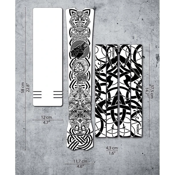 DYEDBRO Viking E-Bike Kit De Protection De Cadre, Transparent/noir