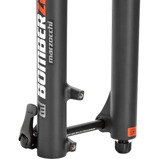 Marzocchi Bomber Z2 27.5" E-Optimized 140mm Rail Sweep-Adj 15QRx110mm 1.5" T 44mm YC AM, Noir – Image 3