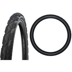 Schwalbeschwalbe-marathon SCHWALBE Marathon Efficiency Evo Pneu Pliable 27.5x2.35" Addix Race V-Guard E-50 TLE Reflex, Noir