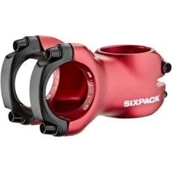 Sixpack Menace Potence Ø31,8mm, Rouge/noir