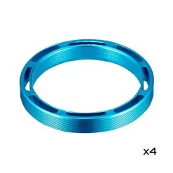 Supacaz Hollow SupaSpacer Ensemble 4 Pièces 5mm 1 1/8", Bleu