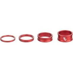 Wolf-tooth Wolf Tooth Kit D'entretoises Pour Jeu De Direction 1 1/8" 4 Pièces Aluminium, Rouge