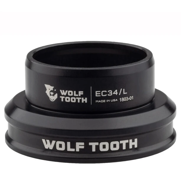 Wolf-tooth Wolf Tooth Premium Jeu De Direction Partie Inférieure 1 1/8" EC34, Noir